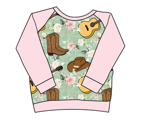 Floral Boots and Hats Classic Hoodie (or Crewneck)