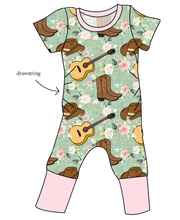 Load image into Gallery viewer, Floral Boots and Hats Grow With Me Pants And Shorts Romper