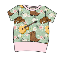 Load image into Gallery viewer, Floral Boots and Hats Grow With Me Tee