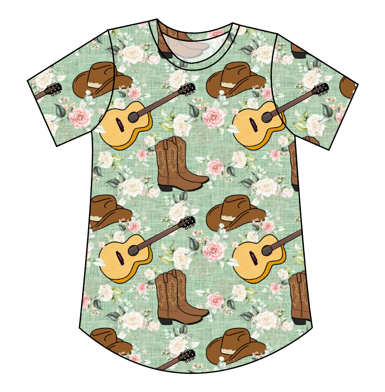 Floral Boots and Hats Kids' Relaxed Tee