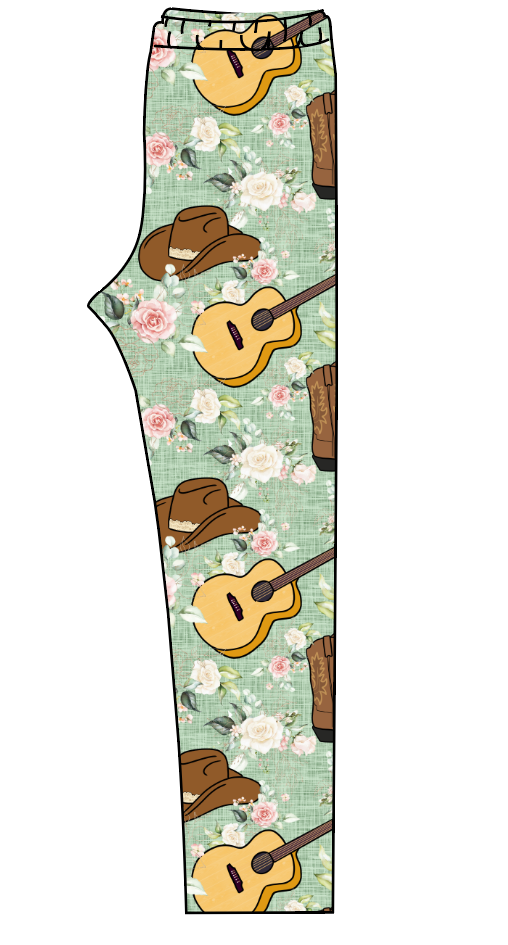 Floral Boots and Hats Ladies' Lounge Leggings