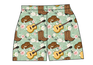 Floral Boots and Hats Ladies' Lounge Shorts