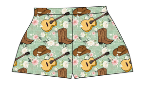 Floral Boots and Hats Ladies' Lounge Shorts