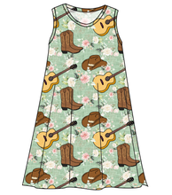 Load image into Gallery viewer, Floral Boots and Hats Ladies&#39; Swing Dress