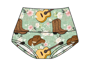 Floral Boots and Hats Ladies' Underwear