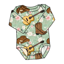 Load image into Gallery viewer, Floral Boots and Hats Lap Neck Bodysuit