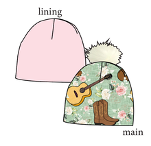 Load image into Gallery viewer, Floral Boots and Hats Slouchy Beanie (Reversible!)