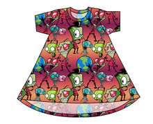 Load image into Gallery viewer, Invaders Basic T-Shirt Dress