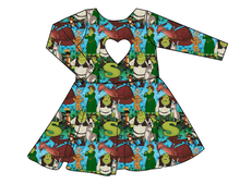 Load image into Gallery viewer, Get Outta My Swamp Molly Heart Back Twirly Dress