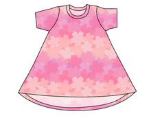 Load image into Gallery viewer, Cherry Blossom Ombre Basic T-Shirt Dress