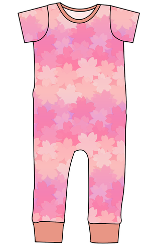 Cherry Blossom Ombre Emmett Pants And Shorts T-Shirt Romper