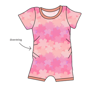 Cherry Blossom Ombre Grow With Me Pants And Shorts Romper