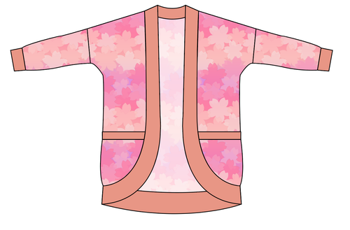 Cherry Blossom Ombre Kids Cocoon Cardigan