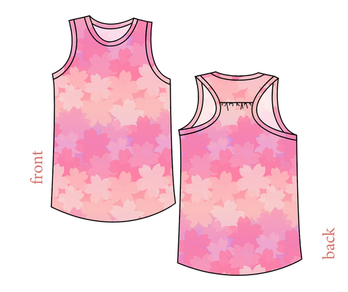 Cherry Blossom Ombre Summer Tank