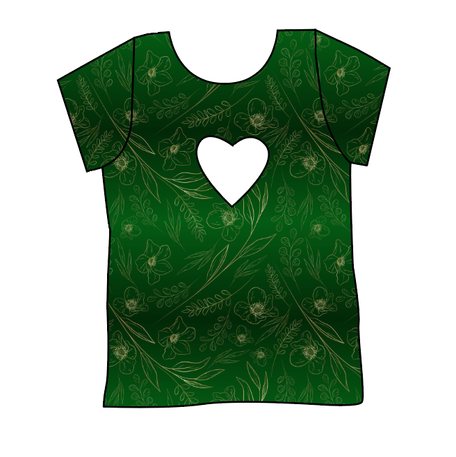 Fiona Floral Cambria Heart Back Tee