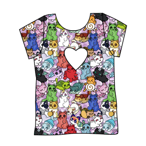 Meow Mates Cambria Heart Back Tee