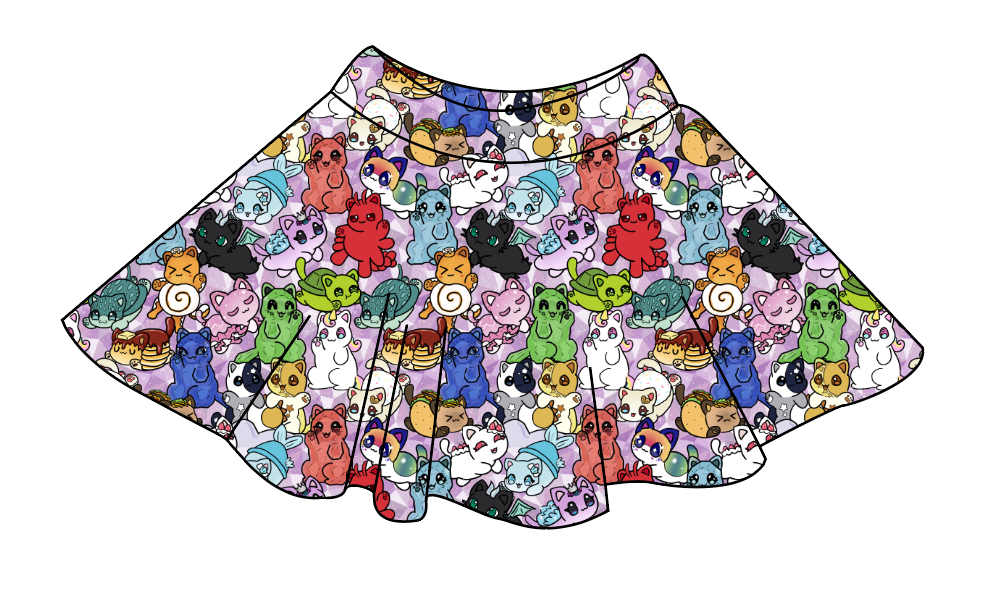 Meow Mates Ladies' Circle Skirt