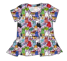 Load image into Gallery viewer, Meow Mates Ladies&#39; Peplum Top