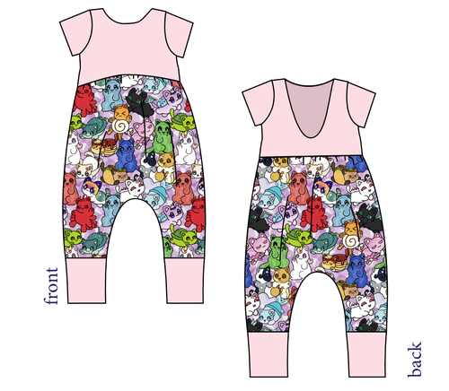 Meow Mates Low Back Romper and Bubble Romper