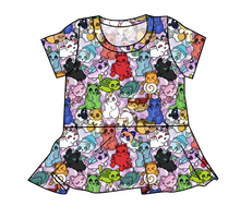 Load image into Gallery viewer, Meow Mates Peplum Top