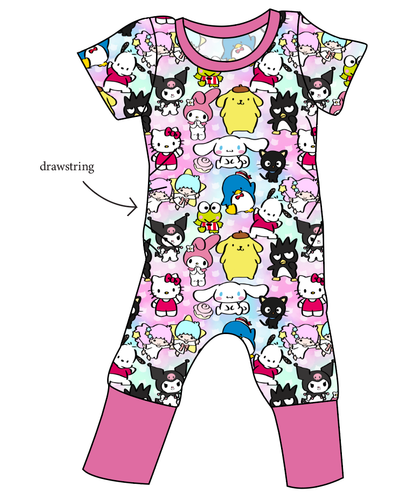 Kitty's Crew Grow With Me Pants And Shorts Romper