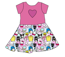 Load image into Gallery viewer, Kitty&#39;s Crew Molly Heart Back Twirly Dress