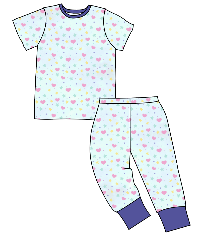 Cutesy Shapes Basic Loungewear Set