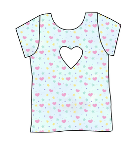 Cutesy Shapes Cambria Heart Back Tee