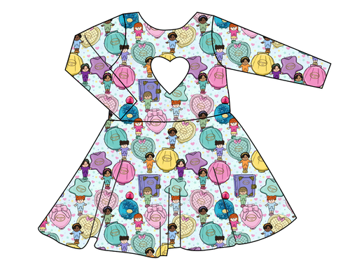 Polly Dolly Molly Heart Back Twirly Dress