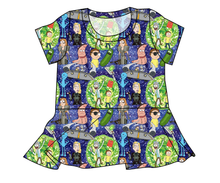 Load image into Gallery viewer, Wubba Lubba Dub Dub Ladies&#39; Peplum Top