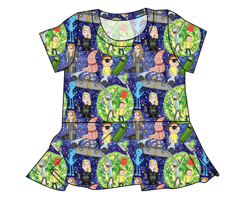 Wubba Lubba Dub Dub Ladies' Peplum Top