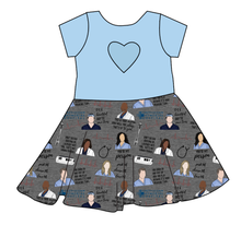 Load image into Gallery viewer, Grey&#39;s Anatomy Molly Heart Back Twirly Dress