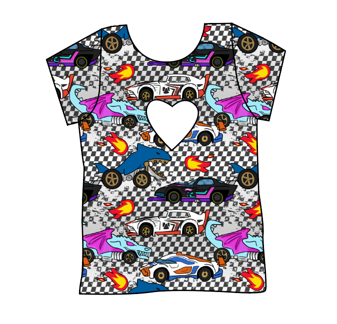 Racing Friends Cambria Heart Back Tee