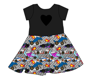 Racing Friends Molly Heart Back Twirly Dress