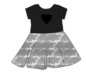 Starting Line Molly Heart Back Twirly Dress