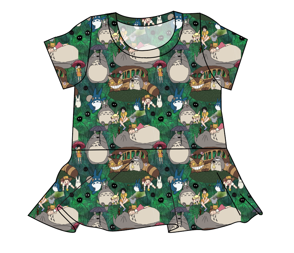 King Of The Forest Ladies' Peplum Top