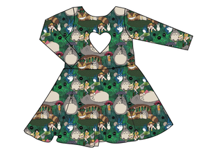 King Of The Forest Molly Heart Back Twirly Dress