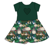 Load image into Gallery viewer, King Of The Forest Molly Heart Back Twirly Dress