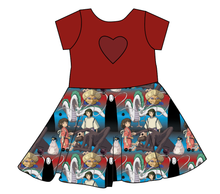 Load image into Gallery viewer, Away With Spirits Molly Heart Back Twirly Dress