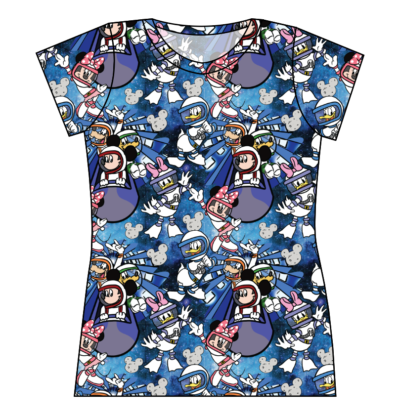 Space Mickey Swim Ladies' Rash Guard Top