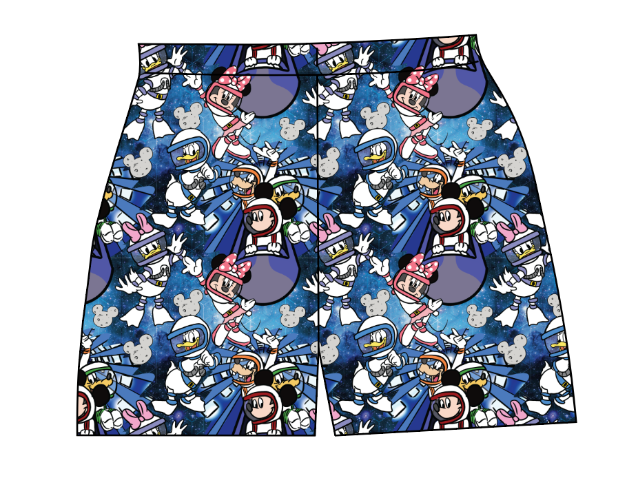 Space Mickey Ladies' Lounge Shorts