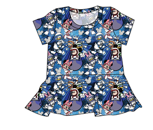 Space Mickey Ladies' Peplum Top