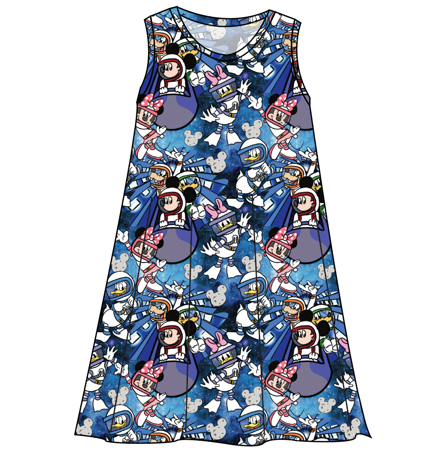 Space Mickey Ladies' Swing Dress