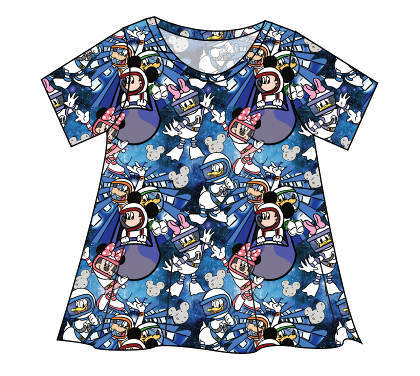 Space Mickey Ladies' Swing Tee