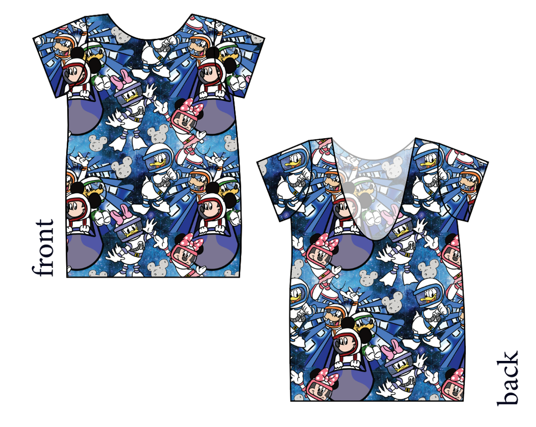 Space Mickey Low Back Ballerina Tee