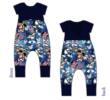 Load image into Gallery viewer, Space Mickey Low Back Romper and Bubble Romper