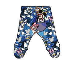 Load image into Gallery viewer, Space Mickey Newborn Footed Pants