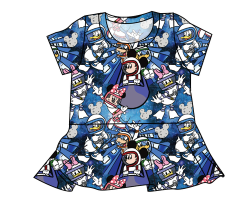 Space Mickey Peplum Top