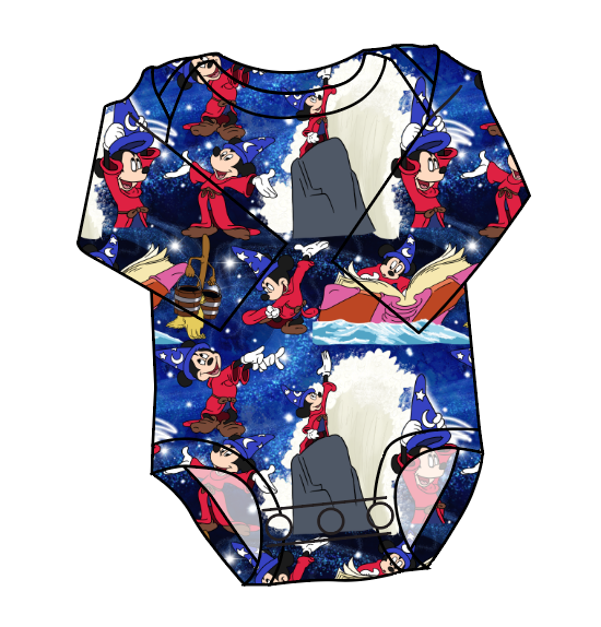 Sorcerers Apprentice Lap Neck Bodysuit