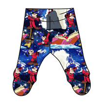 Load image into Gallery viewer, Sorcerers Apprentice Newborn Footed Pants